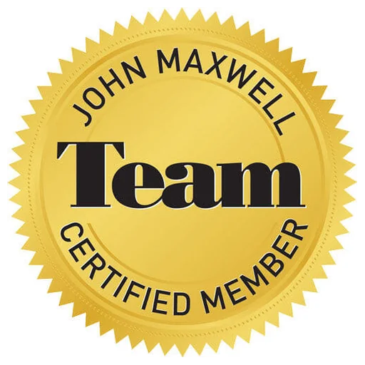 Certified John C. Maxwell Coach, Teacher, Trainer and Speaker badge from Maxwell Leadership